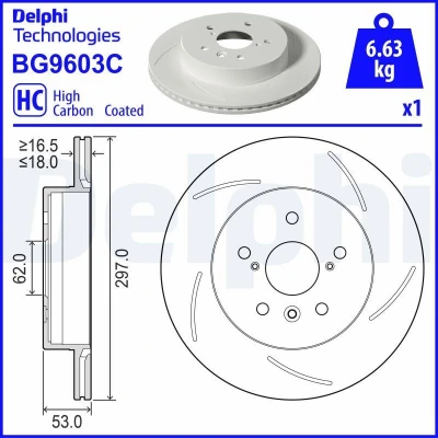 Billede af Bremseskive DELPHI BG9603C