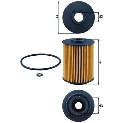 Billede af MAHLE ORIGINAL OX 356D Oliefilter Filterindsats VOLKSWAGEN: Touareg I, JAGUAR: XF Sedan