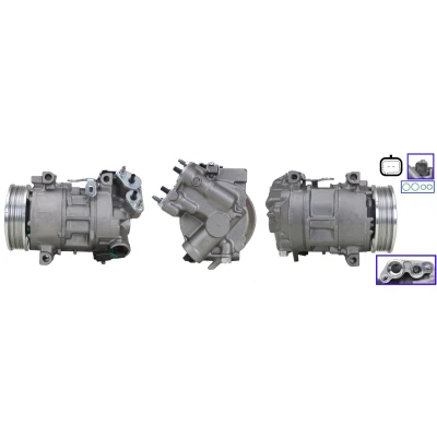 Billede af DRI 700510996 Kompressor PAG 46 YF R 1234yf, 134a med pakninger CITROËN: C3 II, Picasso, C4 Grand Picasso 2, PEUGEOT: 5008 I, 208 I Hatchback