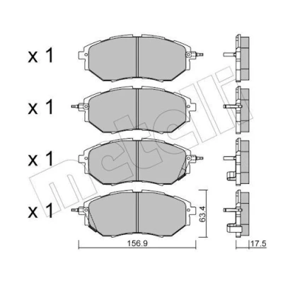 Billede af Bremseklodser METELLI 22 0763 0