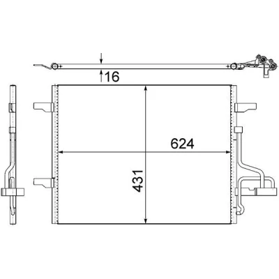 Billede af MAHLE ORIGINAL AC 732 000S Kondensator uden tørrer 12 11,8 584