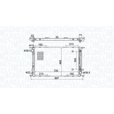 Billede af MAGNETI MARELLI 350213161800 Radiator 720 468 34 Mekanisk fuget køleripper AUDI: A4 B8 Avant, A5 Sportback, Sedan