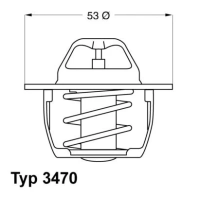 Billede af WAHLER 3470.89D50 Termostat 89 med pakning uden hus RENAULT: CLIO 2, Super 5 Hatchback, Scénic 1, VOLVO: V40 Stationcar, 340 360 Sedan