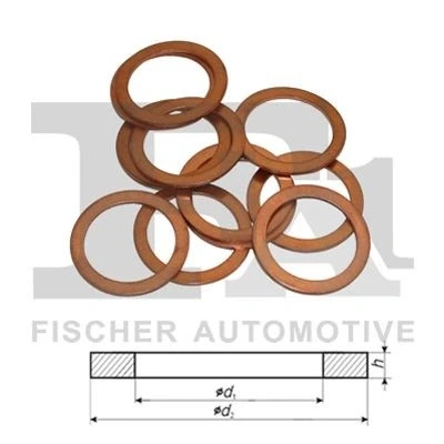 Billede af FA1 411.310.100 Pakningsring 8 1 A form Kobber