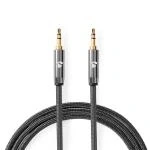 Billede af Stereo Audio kabel 3.5 mm Hanstik Guldplateret 2.00 m Runde Grå / Metal Cover Window Box