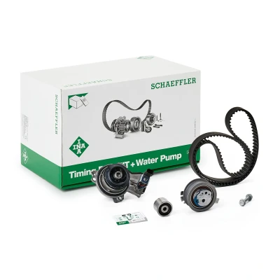 Billede af INA 530 0665 30 vandpumpe + Tandremssæt regulerbar VOLKSWAGEN: Polo V Hatchback, SEAT: Ibiza 4, 4 ST, Toledo SKODA: Rapid Hatchback