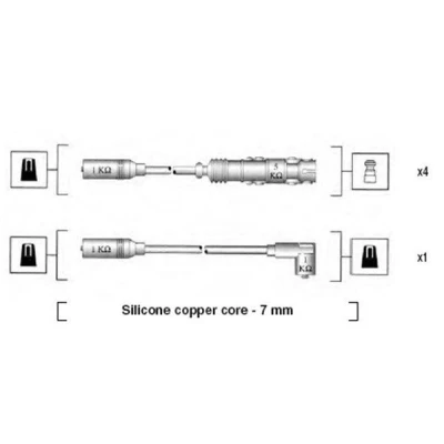 Billede af MAGNETI MARELLI 941055050530 Tændkabelsæt AUDI: A4 B5 Sedan