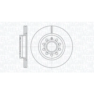 Billede af MAGNETI MARELLI 361302040152 Bremseskiver 280, 280 22 5 65 indvendigt ventileret VOLKSWAGEN: Golf 6, 5, SEAT: Leon II Hatchback, Altea
