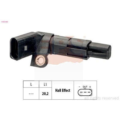 Billede af FACET 9.0683 Impulsensor Made in Italy OE Equivalent VOLKSWAGEN: Polo IV Hatchback, Fox SEAT: Ibiza 4, 4 Sportcoupe, SKODA: Fabia 2