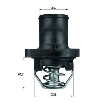 Billede af MAHLE ORIGINAL TI 47 89 Termostat med pakning PEUGEOT: 206 Hatchback, 307 SW, CITROËN: C3 I Saxo C4 Coupe, MAZDA: 5