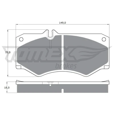Billede af TOMEX brakes TX 10 20 Bremseklodser foraksel Forberedt til slidindikator MERCEDES BENZ: G klasse SUV, T1 Ladvogn/Chassis, VOLKSWAGEN: LT 40 55 I Van