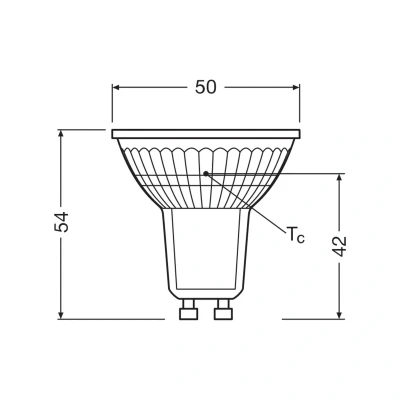 Billede af OSRAM LED reflektorpære GU10 2,6W 36 827 klar