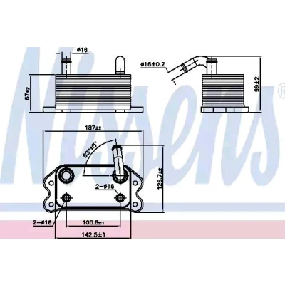 Billede af NISSENS 90779 Olieradiator uden oliefilterhus VOLVO: S60 I, V70 2