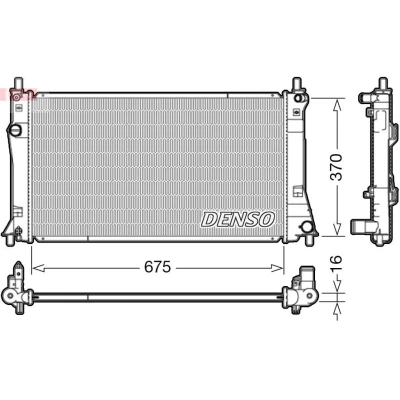Billede af DENSO DRM44035 Radiator 675 394 16