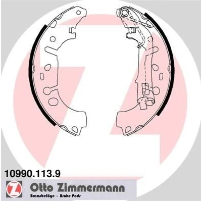 Billede af ZIMMERMANN 10990.113.9 Bremsebakker 228 40 med fjeder, arm, Billede svarer til leveringsomfang FIAT: Grande Punto Hatchback