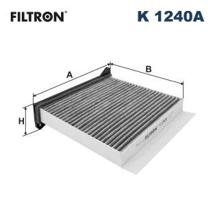 Billede af FILTRON K 1240A Kabinefilter Aktivkulfilter 206,5 216 74 MITSUBISHI: Outlander I SUV, Lancer 7 Limousine, Grandis