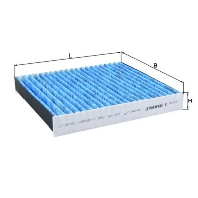 Billede af MAHLE ORIGINAL LAO 436 Kabinefilter Aktivkulfilter, med antiallergisk virkning, antibakteriel virkning 215,0 200 30,0 CST4624