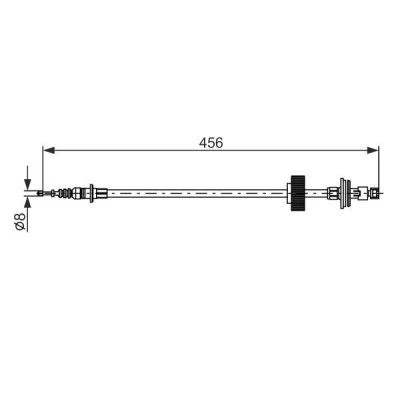 Billede af BOSCH 1 987 482 792 Håndbremsekabel 456