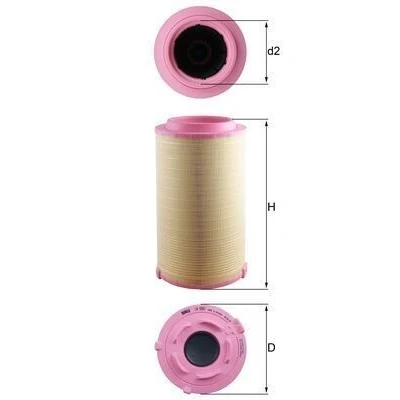 Billede af MAHLE ORIGINAL LX 5051 Luftfilter 489mm 267mm Filterindsats