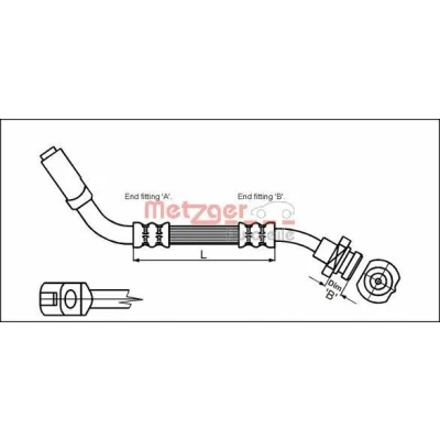 Billede af METZGER 4114724 Bremseslange 335 NISSAN: TERRANO 2