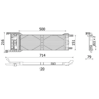 Billede af MAHLE ORIGINAL CLC 330 000P Oliekøler, automatisk gearkasse