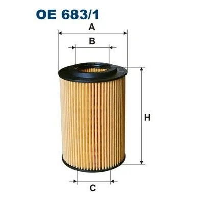 Billede af FILTRON OE 683/1 Oliefilter Filterindsats HONDA: ACCORD 8, CIVIC 8 Hatchback, 9