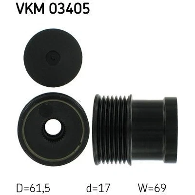 Billede af SKF VKM 03405 Friløbskobling 69