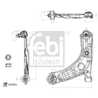 Billede af Bærearm, hjulophæng FEBI BILSTEIN 185903