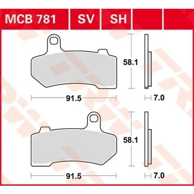 Billede af TRW Sinter Street MCB781SH Bremseklodser