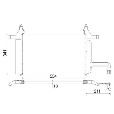Billede af MAHLE ORIGINAL AC 790 000S Kondensator med tørrer 16 10,15 535 FIAT: Stilo Hatchback