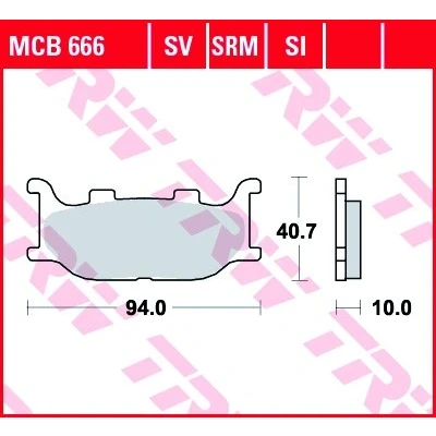 Billede af TRW Sinter Maxi Scooter MCB666SRM Bremseklodser