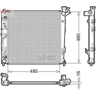 Billede af DENSO DRM41007 Radiator 485 496 16