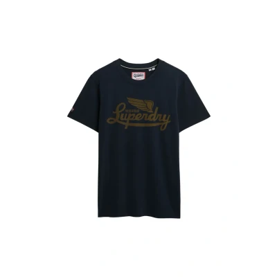 Billede af Superdry Heritage Brand Tshirts print, Herre, Størrelse: Large, Eclipse navy