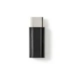 Billede af USB adapter 2.0 C Han Micro B Hun 480 Mbps Nikkelplateret Sort Box