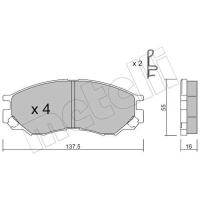 Billede af Bremseklodser METELLI 22 0401 0