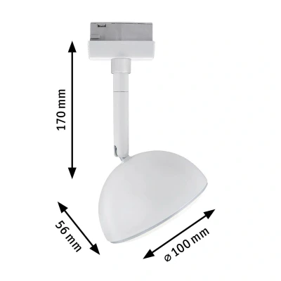 Billede af Paulmann URail Hemi LED spot 3.000 K hvidt
