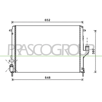 Billede af PRASCO DA220R006 Radiator Aluminium 590 414 22 Mekanisk fuget køleripper