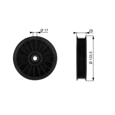 Billede af GATES FleetRunner Micro V Kit T38034 Remstrammerhjul med riller