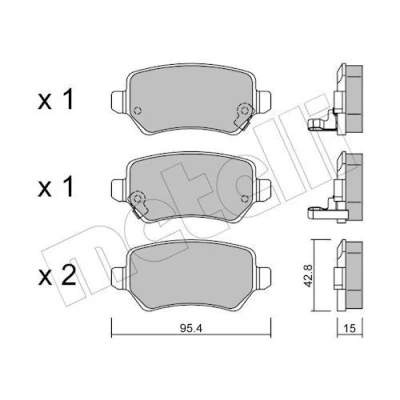 Billede af Bremseklodser METELLI 22 0542 0