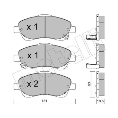 Billede af Bremseklodser METELLI 22 0450 0