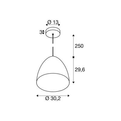 Billede af SLV hængelampe Para Cone, Ø 20 cm kobberfarvet/hvid