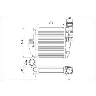 Billede af VALEO 822927 Intercooler PEUGEOT: 308 SW 2
