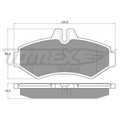 Billede af TOMEX brakes TX 12 34 Bremseklodser bagaksel Forberedt til slidindikator MERCEDES BENZ: G klasse SUV, Sprinter 4 T Ladvogn/Chassis