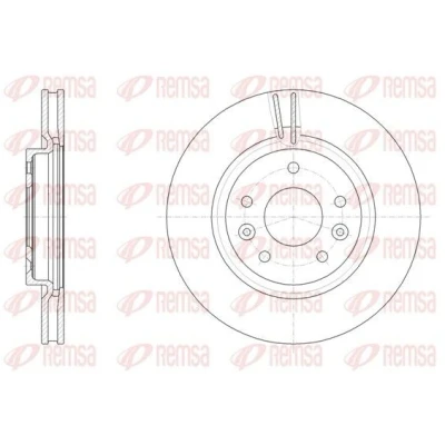 Billede af REMSA 61581.10 Bremseskiver foraksel 296, 296 26 5 ventileret med skruer NISSAN: Qashqai 2, X Trail, Leaf I, RENAULT: Kadjar