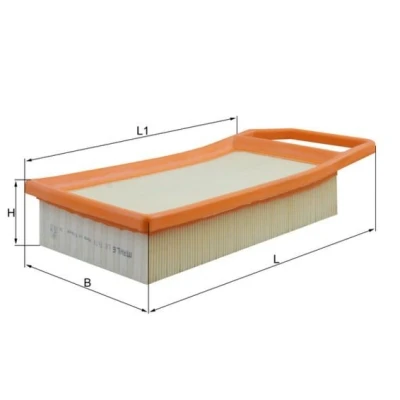 Billede af MAHLE ORIGINAL LX 1619 Luftfilter 58,0 153 350,0, 283,0 Filterindsats CITROËN: C5 III Stationcar, 3, II Hatchback, PEUGEOT: 407 SW, Sedan