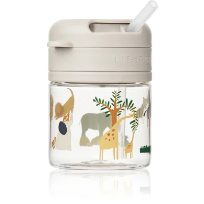 Billede af Liewood Pavia Straw CUP Unisex Babyflaske til børn, Størrelse: One Size, All together/sandy