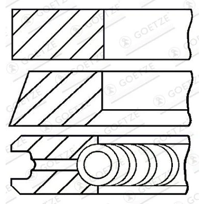 Billede af GOETZE ENGINE 08 145100 10 Stempelringsæt 65
