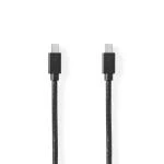 Billede af Mini DisplayPort kabel 1.4 han 48 Gbps Nikkelplateret 2.00 m Runde PVC Sort Blister