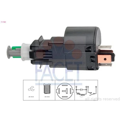 Billede af FACET 7.1163 Bremselyskontakt mekanisk Made in Italy OE Equivalent OPEL: Meriva A
