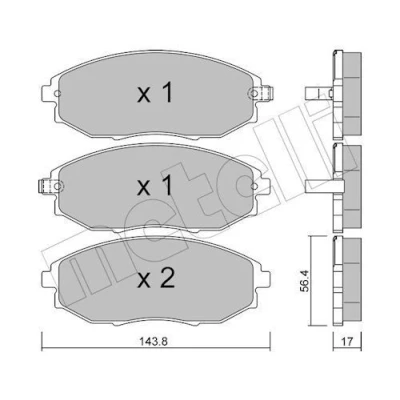 Billede af Bremseklodser METELLI 22 0845 0